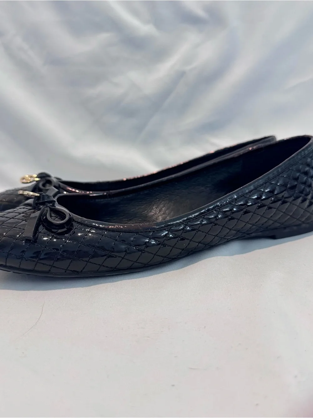 MICHAEL Michael Kors Black Melody Quilted Ballet Flats Sz 7M PW15E - Picture 5 of 7
